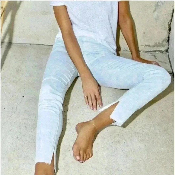 PAIGE Denim - Rosie HW x Paige Madeline in Skylar wash raw hem skinny jeans Size 25 $239